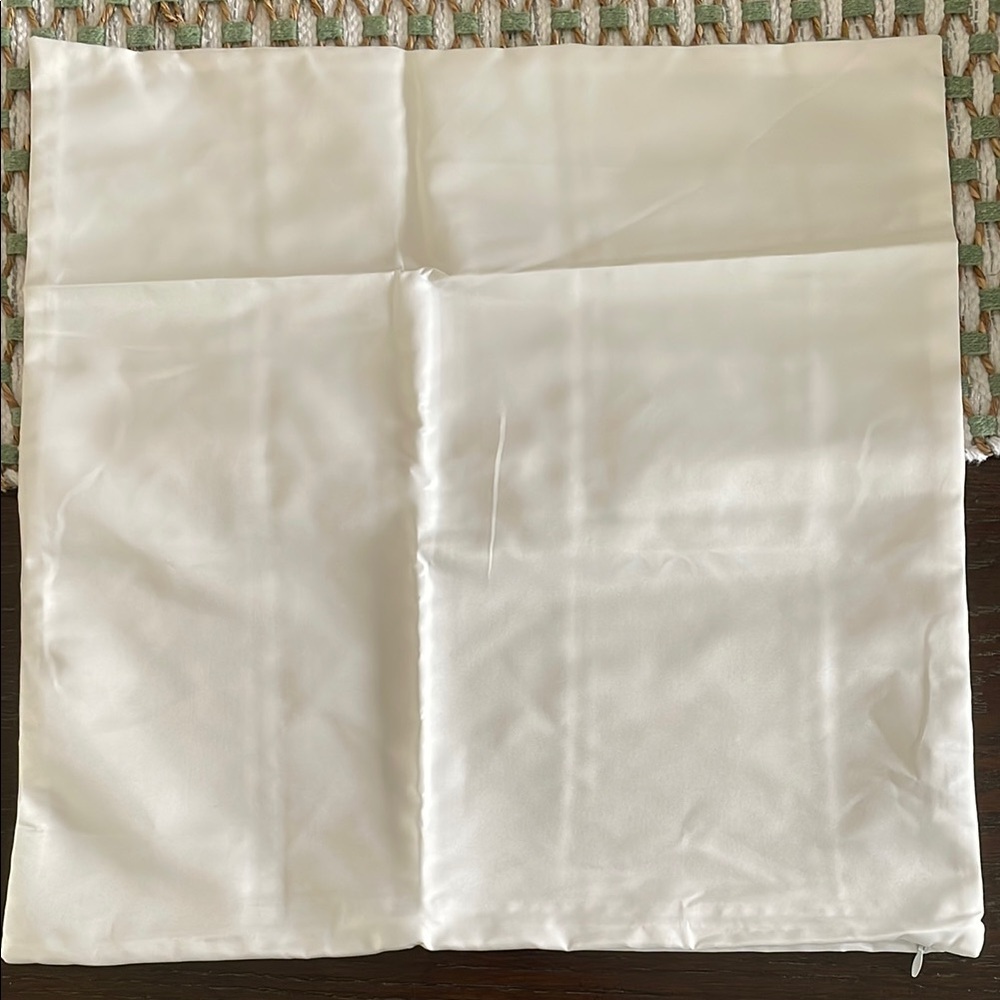 Elegant White Satin Pillowcase